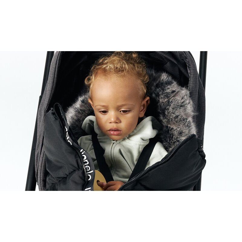 Sac de iarna, Lionelo, Frode, Pentru carucior, 90x45 cm, Impermeabil, Universal, Negru