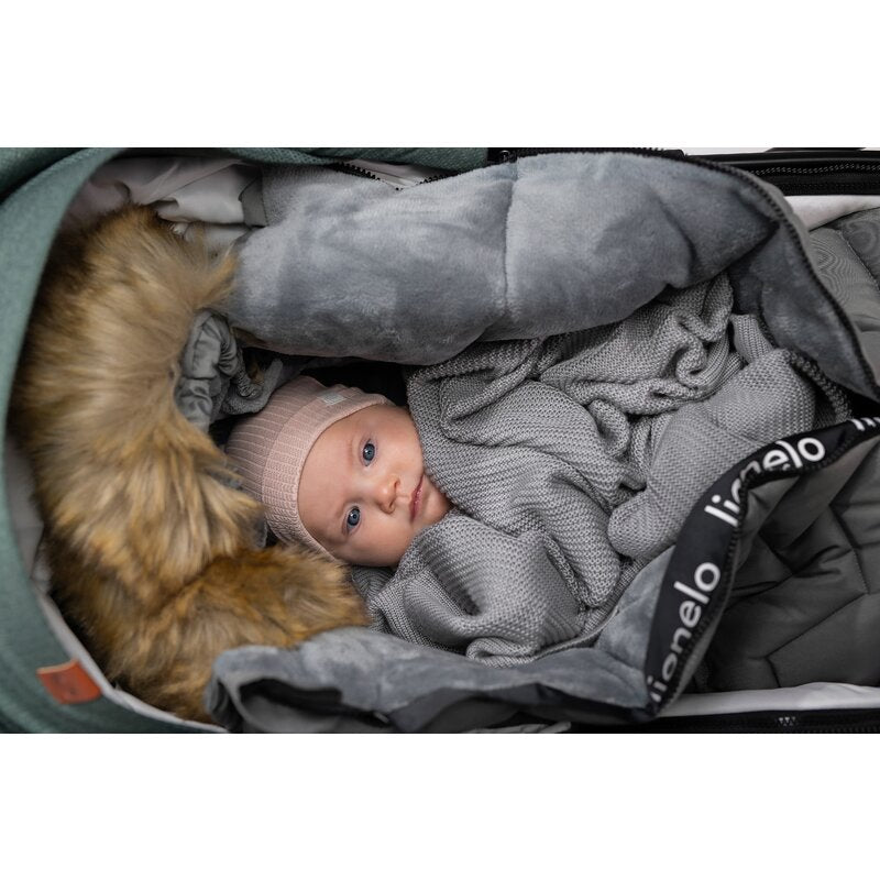 Sac de iarna, Lionelo, Frode, Pentru carucior, 90x45 cm, Impermeabil, Universal, Negru
