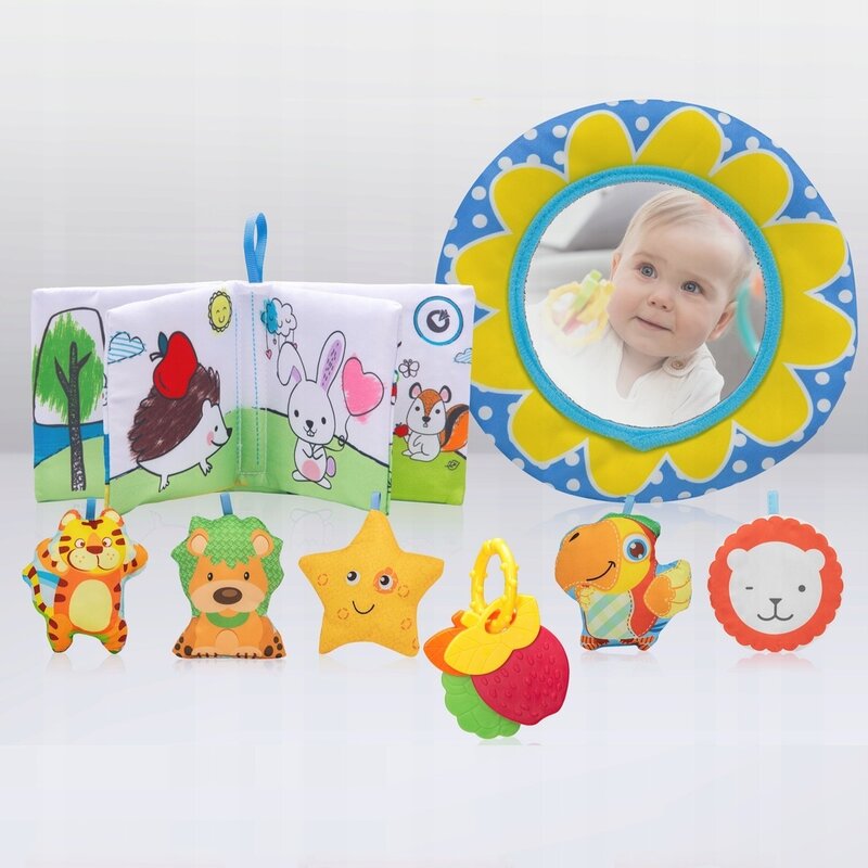 Salteluta interactiva, Lionelo, Anika, Cu jucarii, Oglinda, Perna, Conform cu standardul european de securitate EN71, Multicolor