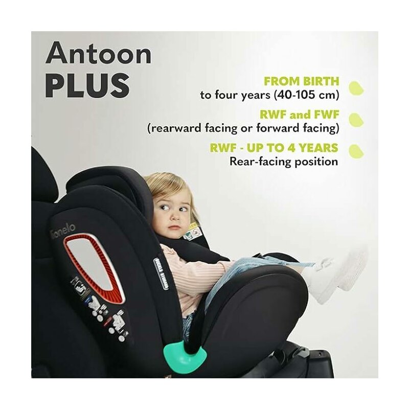 Scaun auto Lionelo i-Size Antoon Plus, Negru