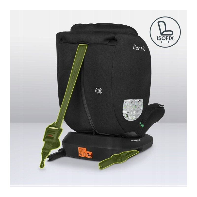 Scaun auto, Lionelo, Bastiaan i-Size, 4 in 1, Protectie laterala, Cu spatar inclinabil in 4 pozitii, Cu tetiera reglabila in 7 pozitii, Rotire 360 grade, Top Tether, 0-36 Kg, 40-150 cm, Cu Isofix, Conform cu ECE R129/03, Negru/Rosu