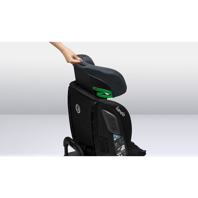 Scaun auto, Lionelo, Bastiaan RWF i-Size, Pozitie de somn, Protectie laterala, Rotire 360 grade, 0-36 Kg, Cu Isofix si Centura Top Tether, Conform cu standardul european de securitate ECE R129, Gri