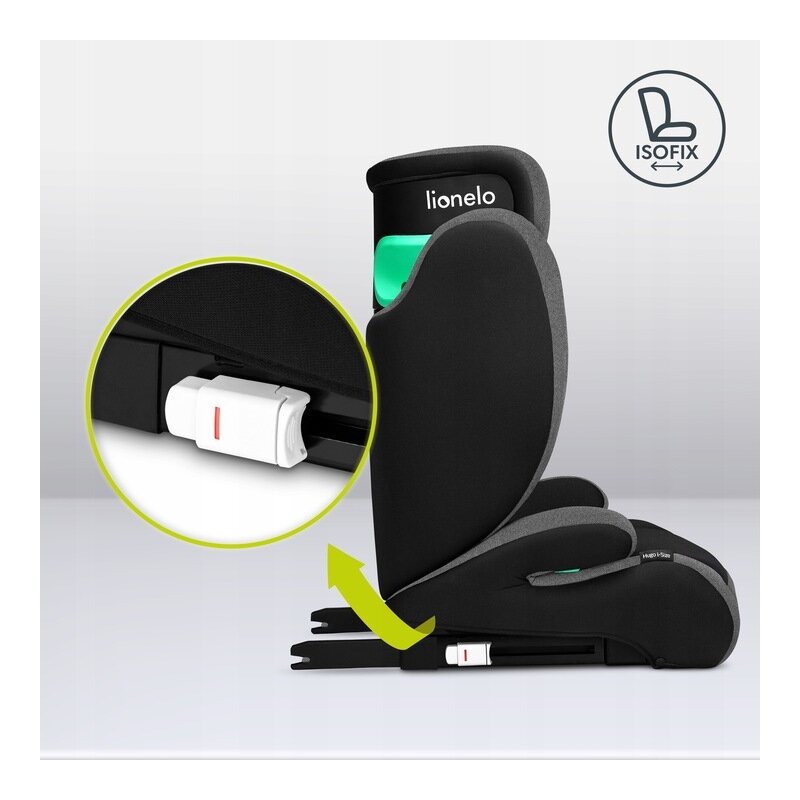 Scaun auto Lionelo Hugo i-Size, Negru-Gri