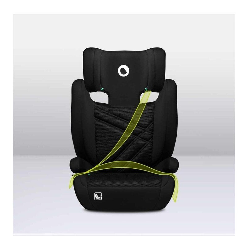 Scaun auto, Lionelo, Hugo i-Size, Universal, Orientare in directia sensului de mers, Reglabil, Conform standardului de securitate R129, 100-150 cm, 4-12 ani, Negru