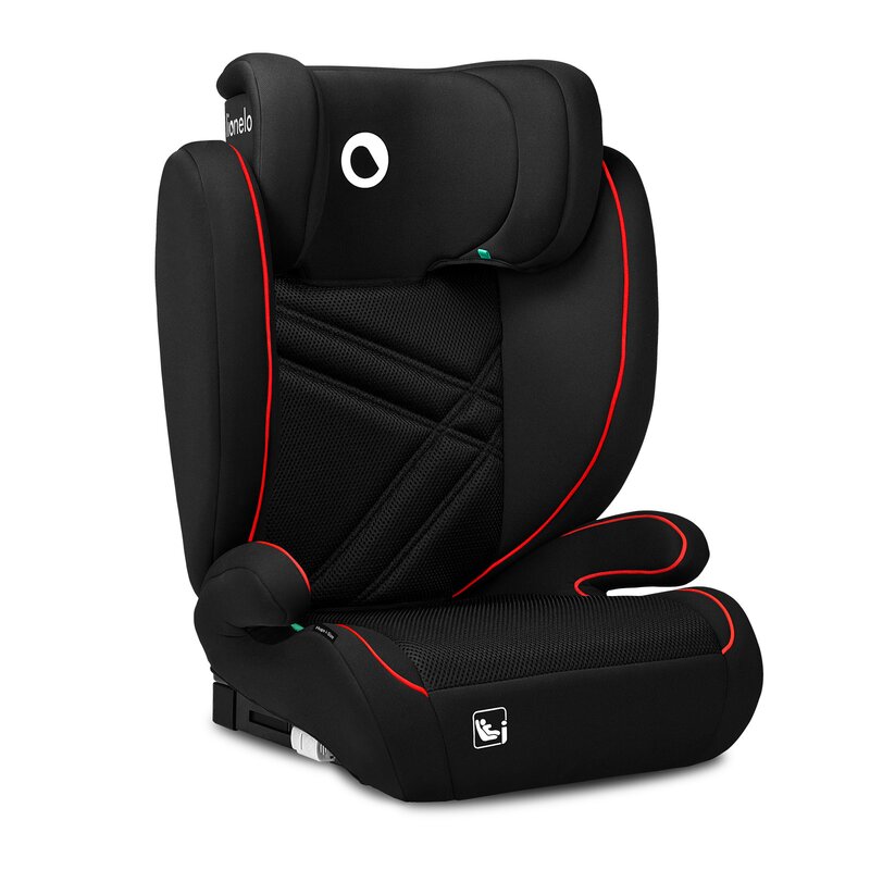 Scaun auto Lionelo Hugo i-Size, Negru-Rosu