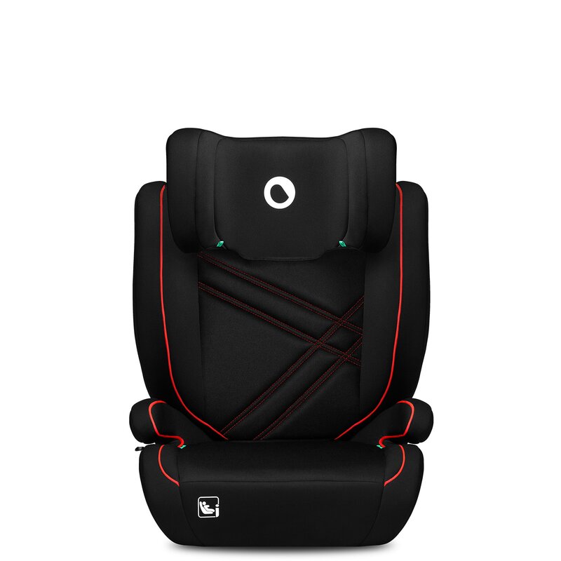 Scaun auto, Lionelo, Hugo i-Size, Universal, Orientare in directia sensului de mers, Reglabil, Conform standardului de securitate R129, 100-150 cm, 4-12 ani, Rosu