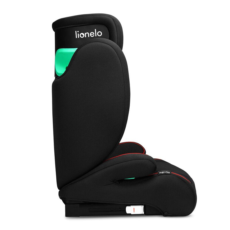 Scaun auto Lionelo Hugo i-Size, Negru-Rosu