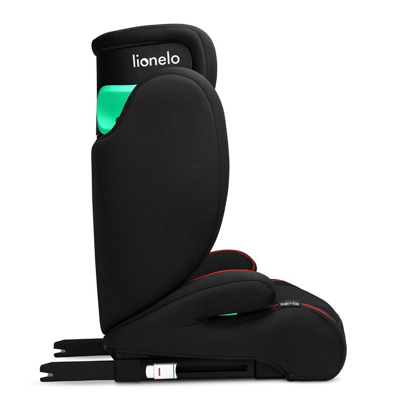 Scaun auto Lionelo Hugo i-Size, Negru-Rosu
