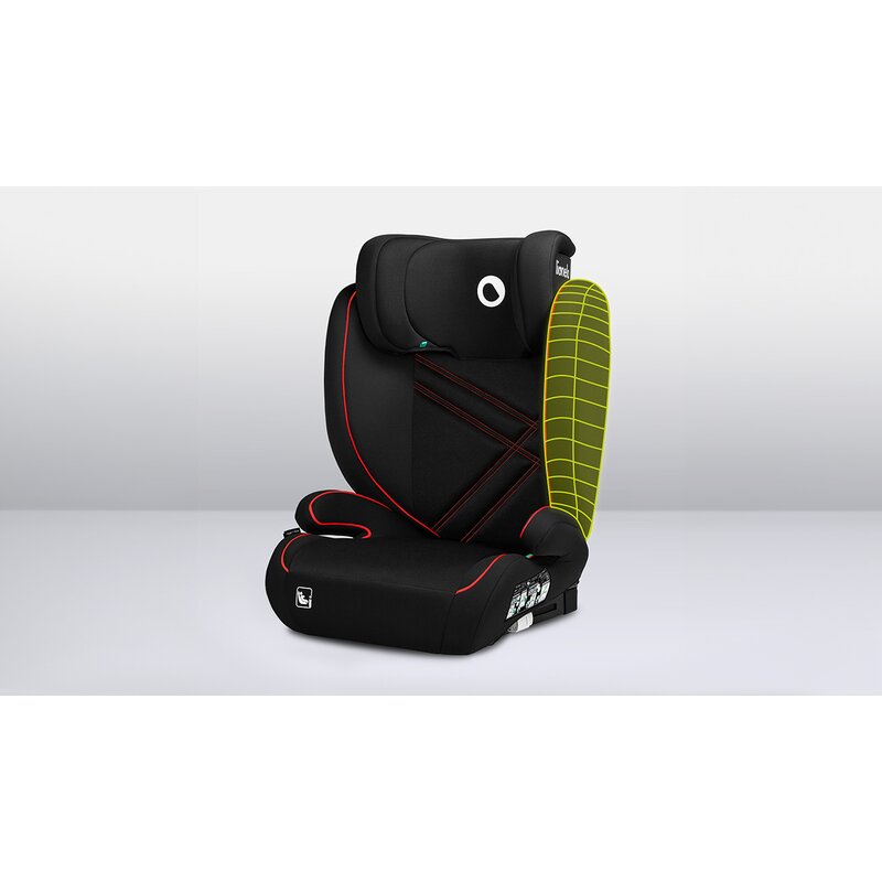 Scaun auto Lionelo Hugo i-Size, Negru-Rosu