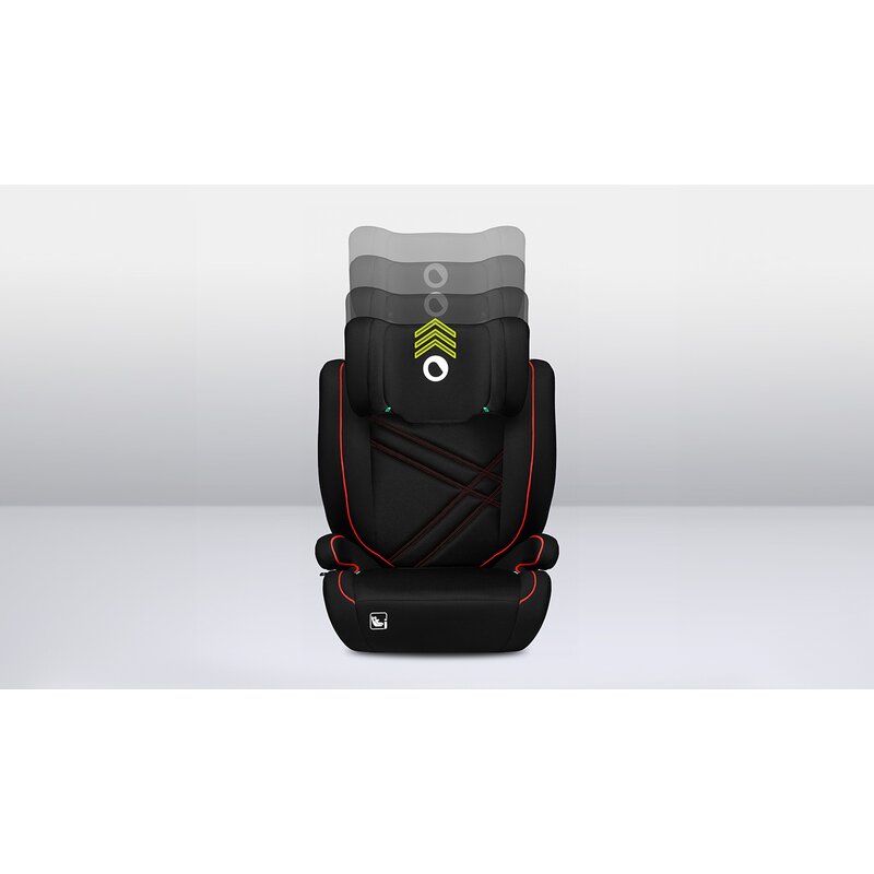 Scaun auto, Lionelo, Hugo i-Size, Universal, Orientare in directia sensului de mers, Reglabil, Conform standardului de securitate R129, 100-150 cm, 4-12 ani, Rosu
