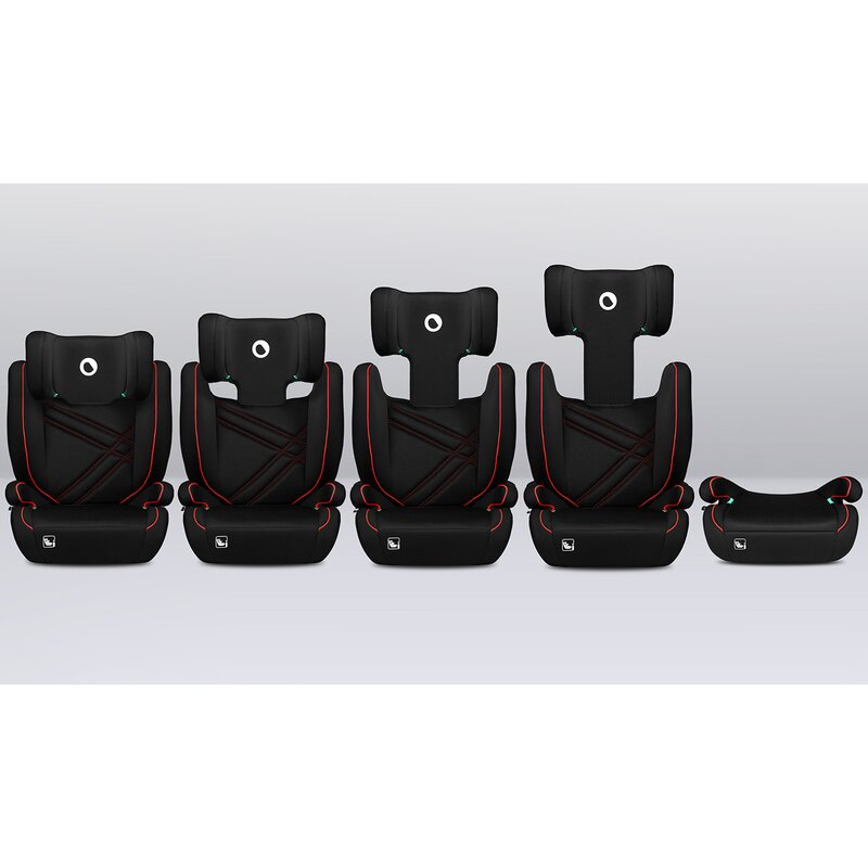 Scaun auto Lionelo Hugo i-Size, Negru-Rosu