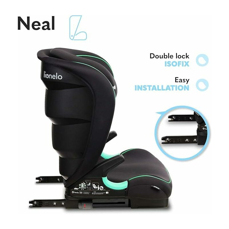 Scaun auto Lionelo Neal i-Size, Negru Onyx