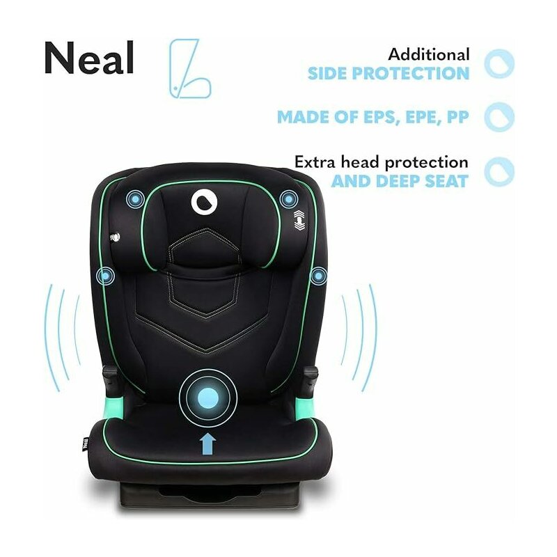 Scaun auto Lionelo Neal i-Size, Negru Onyx