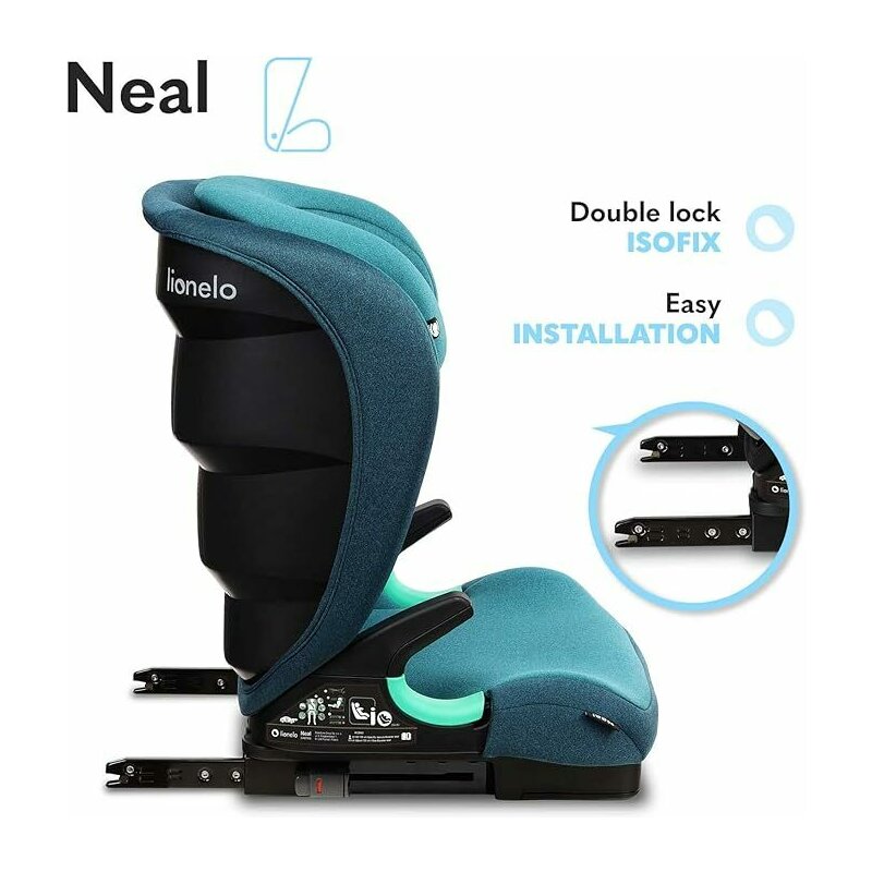 Scaun auto Lionelo Neal i-Size, Verde Turquoise