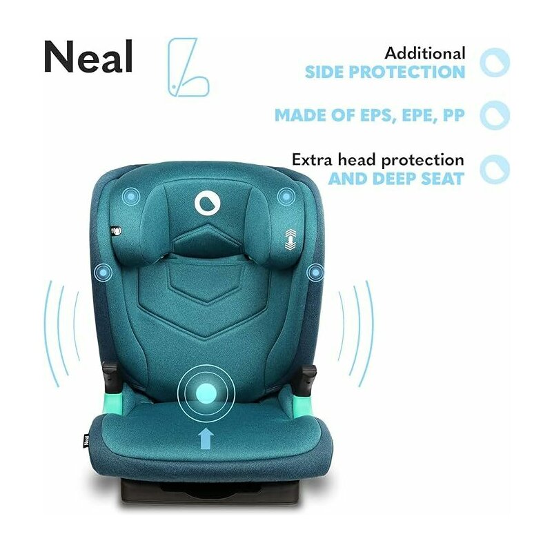 Scaun auto Lionelo Neal i-Size, Verde Turquoise