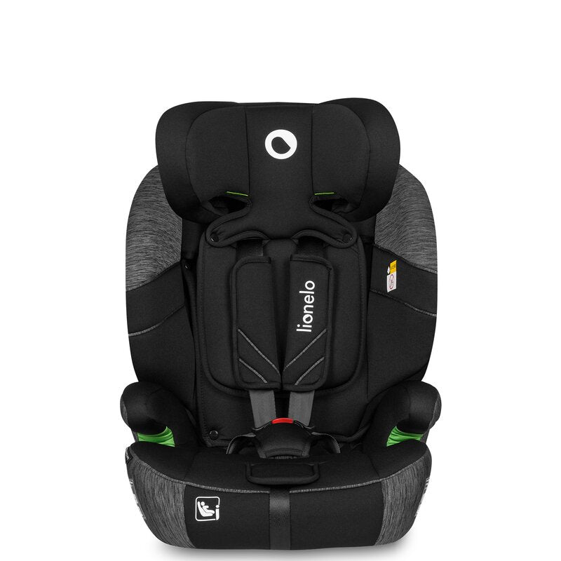 Scaun auto, Lionelo, Levi One i-Size, Universal, Instalare FWF, Cu tetiera reglabila in 10 pozitii, Cu spatar detasabil, 76-150 cm, Conform cu R129, Gri