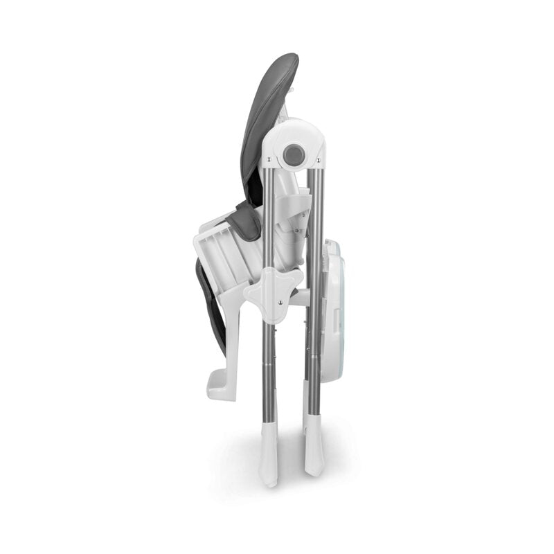 Scaun de masă Lionelo Linn Plus Gri – scaunul complet pliat