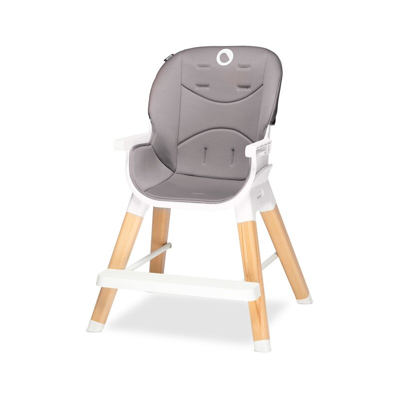 Scaun de masa Lionelo Mona Gri Stone – scaunul jos din lateral