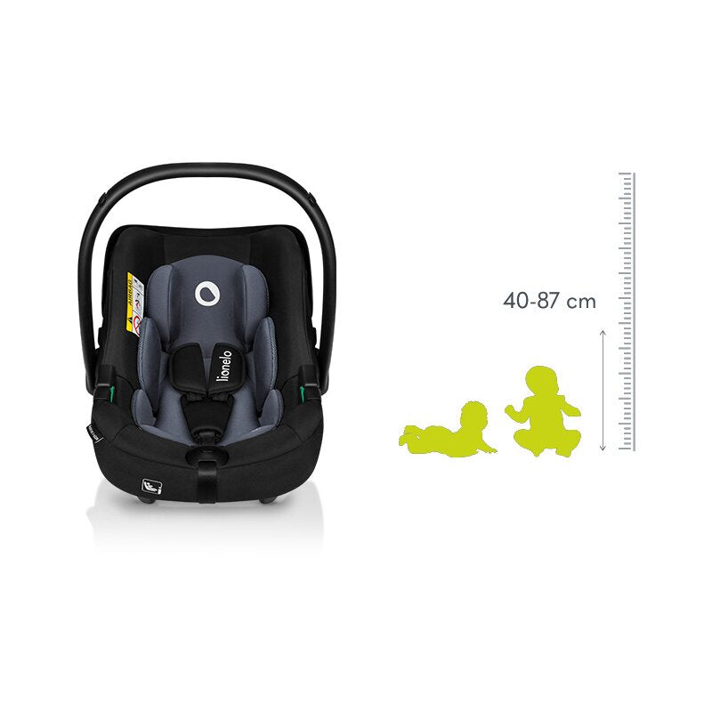 Scoica auto Lionelo Astrid i-Size Negru/Gri