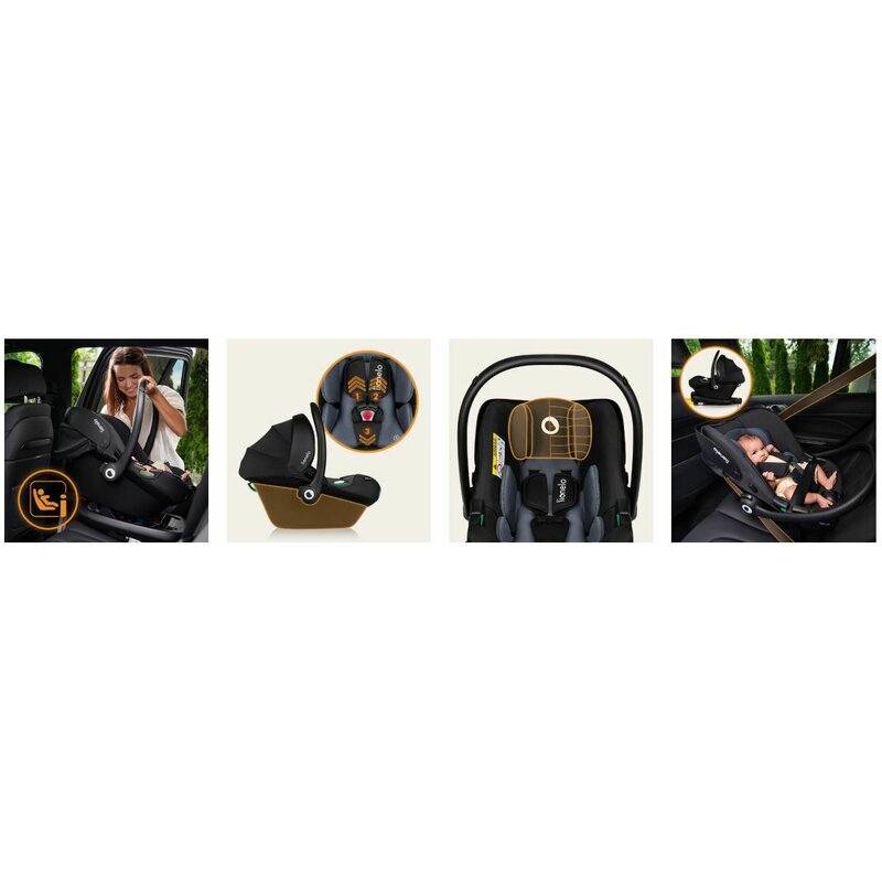 Scoica auto Lionelo Astrid i-Size Negru/Gri