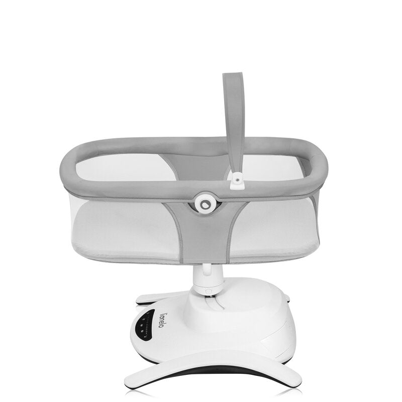 Set 2 in 1, Balansoar si landou, Lionelo, Bella, Rotative 360, Ecran tactil si telecomanda, Electric, Scaun reglabil, 6 miscari unice, 5 viteze, Cu melodii, Gri