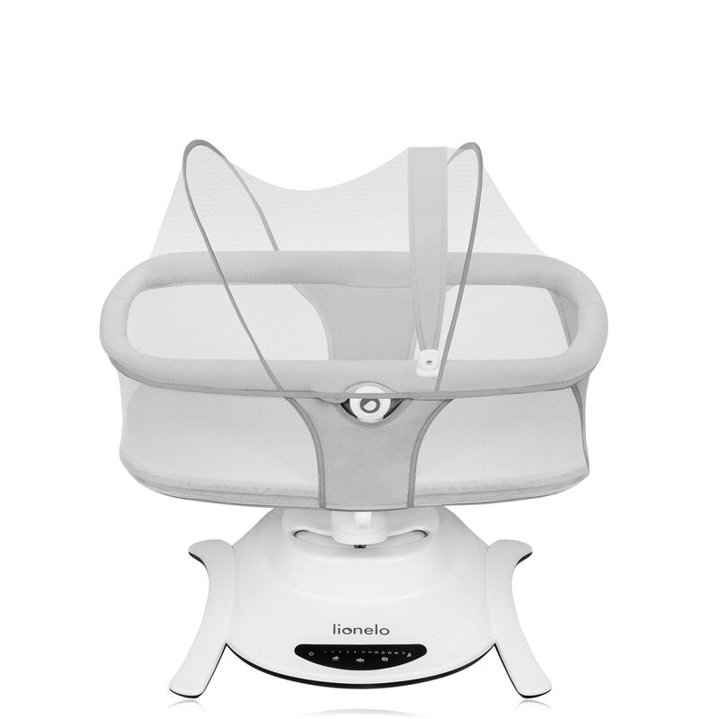 Set 2 in 1, Balansoar si landou, Lionelo, Bella, Rotative 360, Ecran tactil si telecomanda, Electric, Scaun reglabil, 6 miscari unice, 5 viteze, Cu melodii, Gri