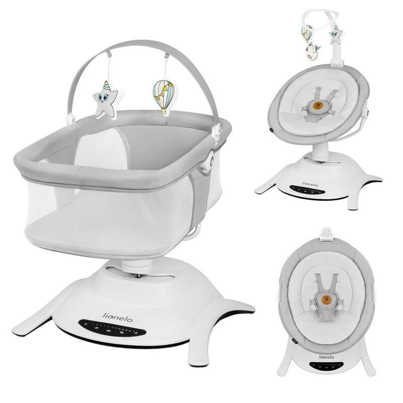 Set balansoar electric si landou Lionelo Bella 2in1, Gri