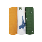 Set 3 museline Lionelo Bamboo Set Dino – trei museline rulate