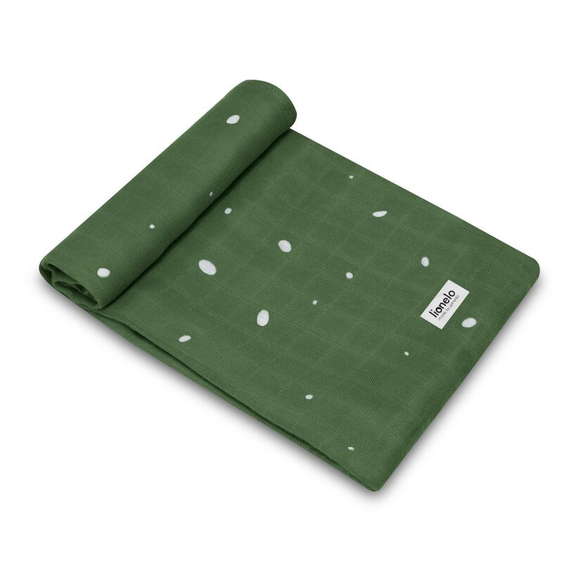 Set 3 museline Lionelo Bamboo Set Dino – muselină verde desfăcută