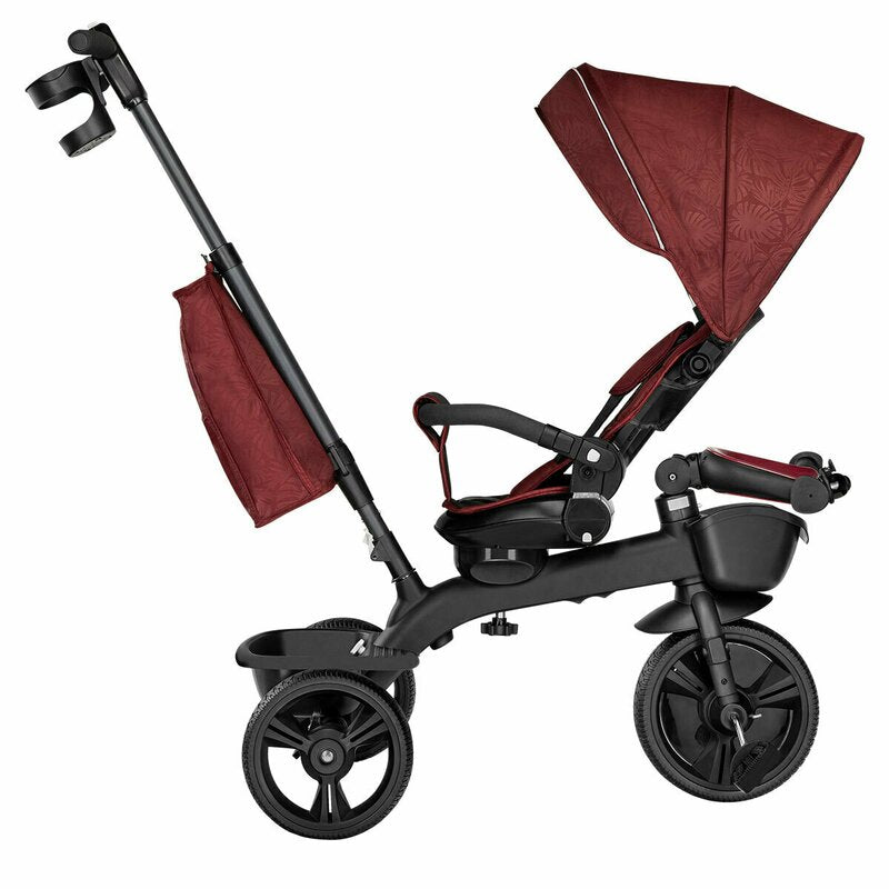 Tricicleta copii, Lionelo, Kori, Ultrapliabila, Multifunctionala. Cu suport de picioare, Control al directiei, Scaun reversibil, Rotire 360 grade, Conform cu standardul europeane de securitate EN71, Red Burgundy