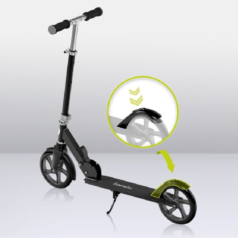 Trotineta, Lionelo, Luca, Copii/Adulti, Ultrapliabila, Pana la 100 Kg, Conform cu standardul european de securitate EN14619, Negru