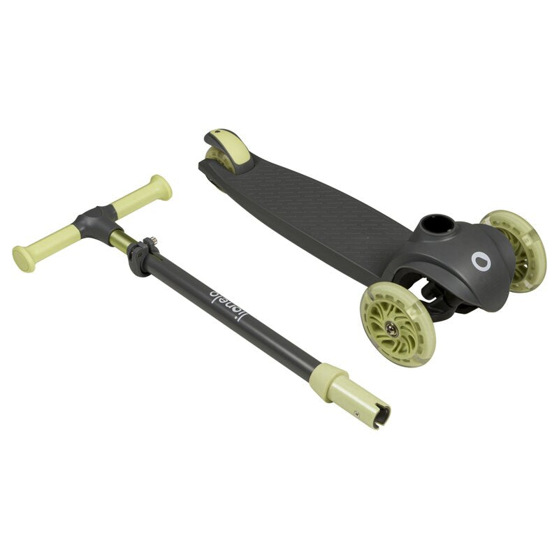 Trotineta, Lionelo, Jessy, Ultrapliabila, Pana la 50 Kg, Cu design ergonomic, Cu lumini LED, 56 x 26 x 67-82 cm, 3 ani+, Verde