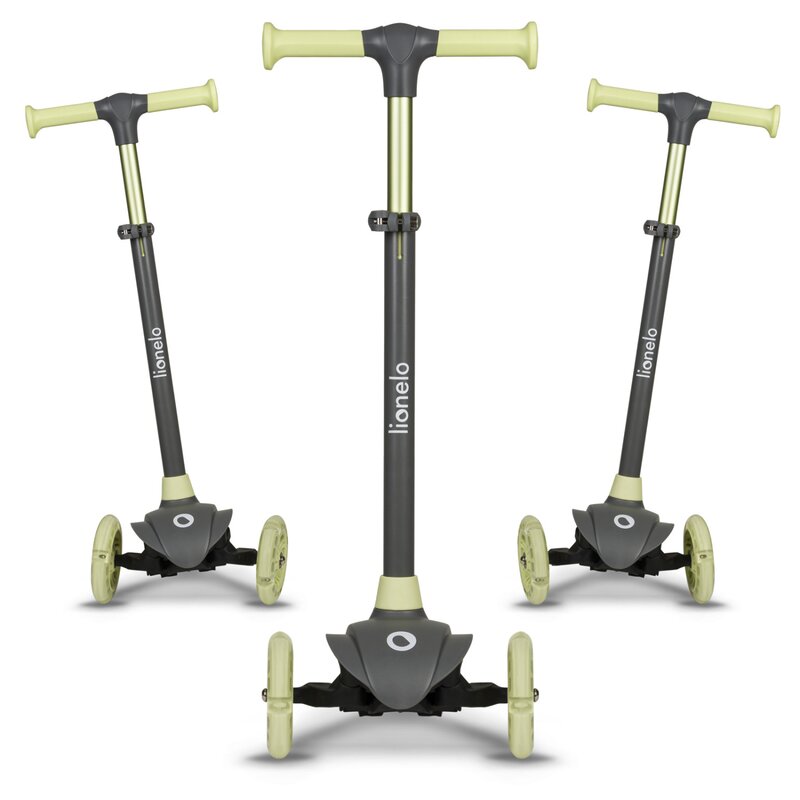 Trotineta, Lionelo, Jessy, Ultrapliabila, Pana la 50 Kg, Cu design ergonomic, Cu lumini LED, 56 x 26 x 67-82 cm, 3 ani+, Verde
