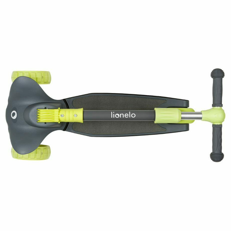Trotineta, Lionelo, Timy, Copii, Ultrapliabila, Pana la 50 Kg, Cu design ergonomic, Cu lumini LED, 26 5 x 60 x 64-76 cm, 3 ani+, Verde