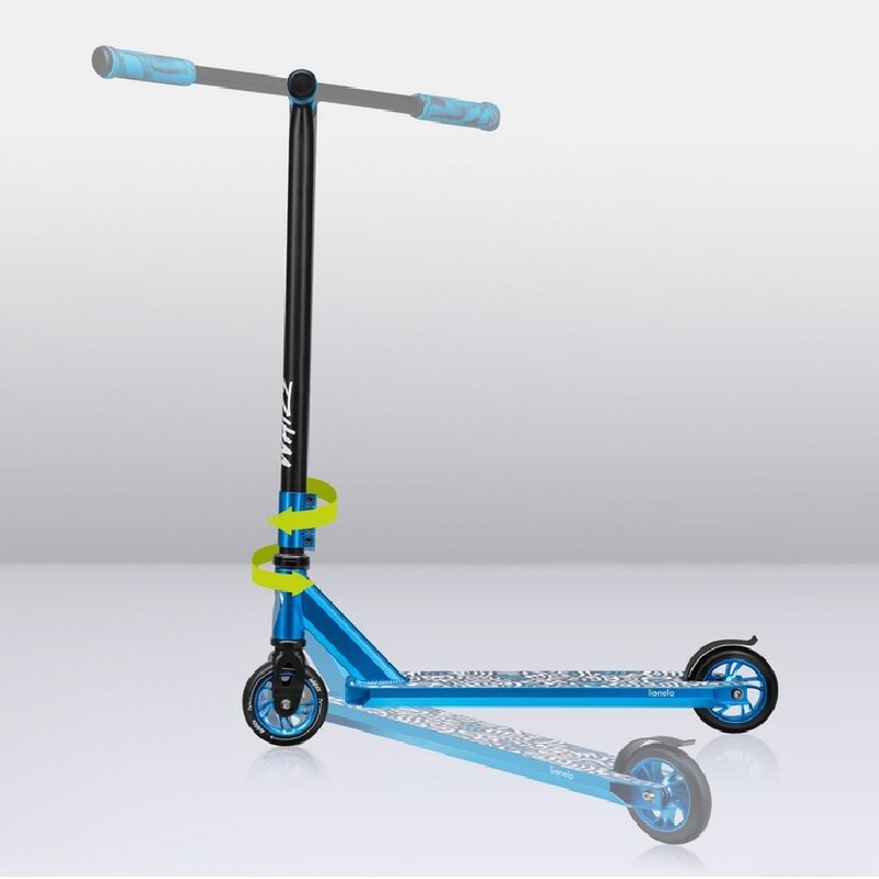 Trotineta, Lionelo, Whizz, Pentru Acrobatii, Rulmenti ABEC-9, 20 - 100 kg, Conform cu standardul european de securitate EN14619, Albastru