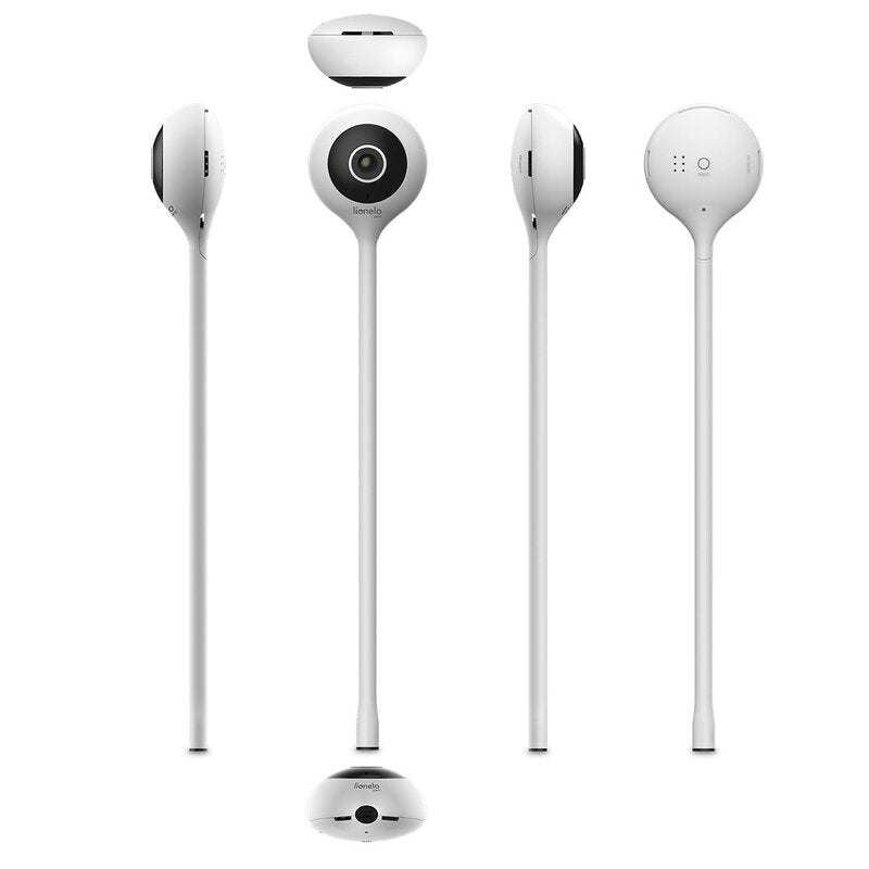 Video monitor, Lionelo, Babyline Smart, Cu aplicatie Smart Life, Cablu USB, Conexiune Wifi, Comunicare bidirectionala, Senzor de temperatura, Alb