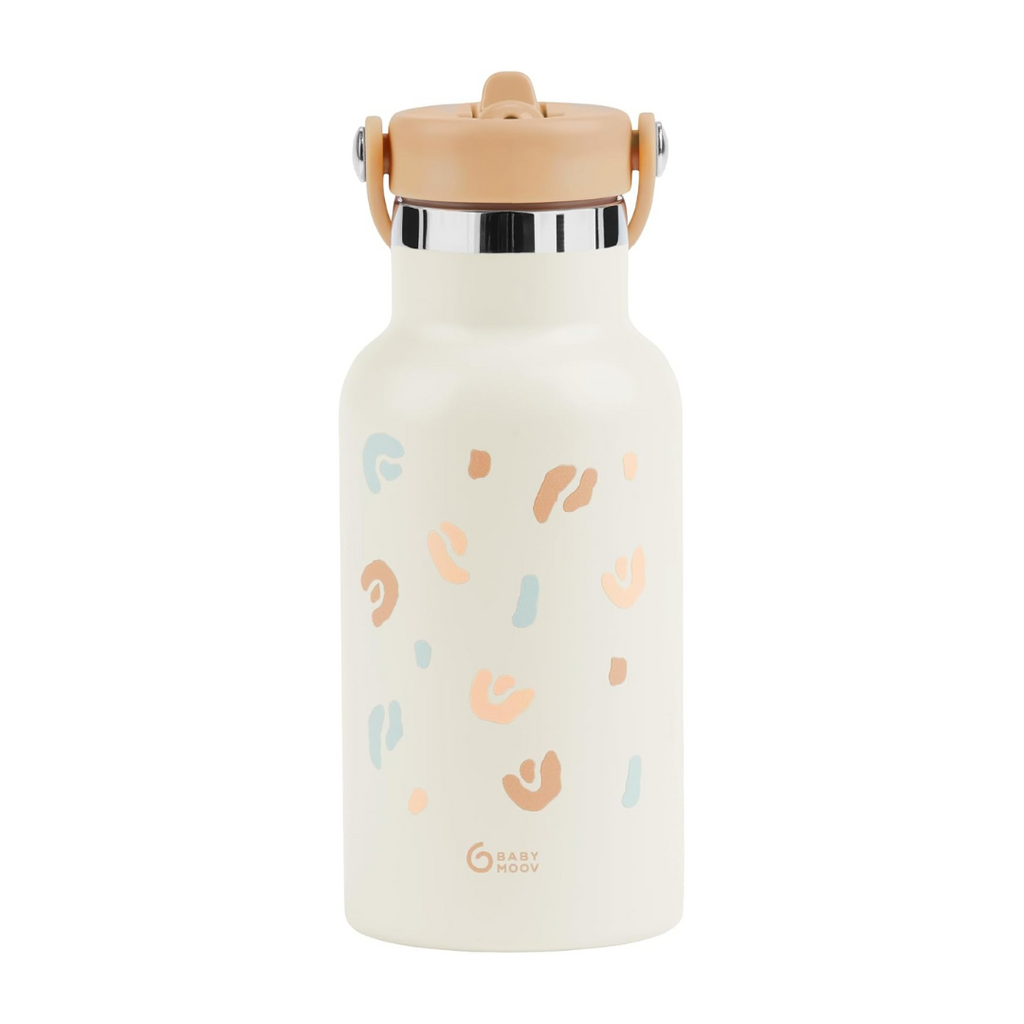Sticla termoizolanta din inox Babymoov Little Explorer 350 ml Animal Print Ivory