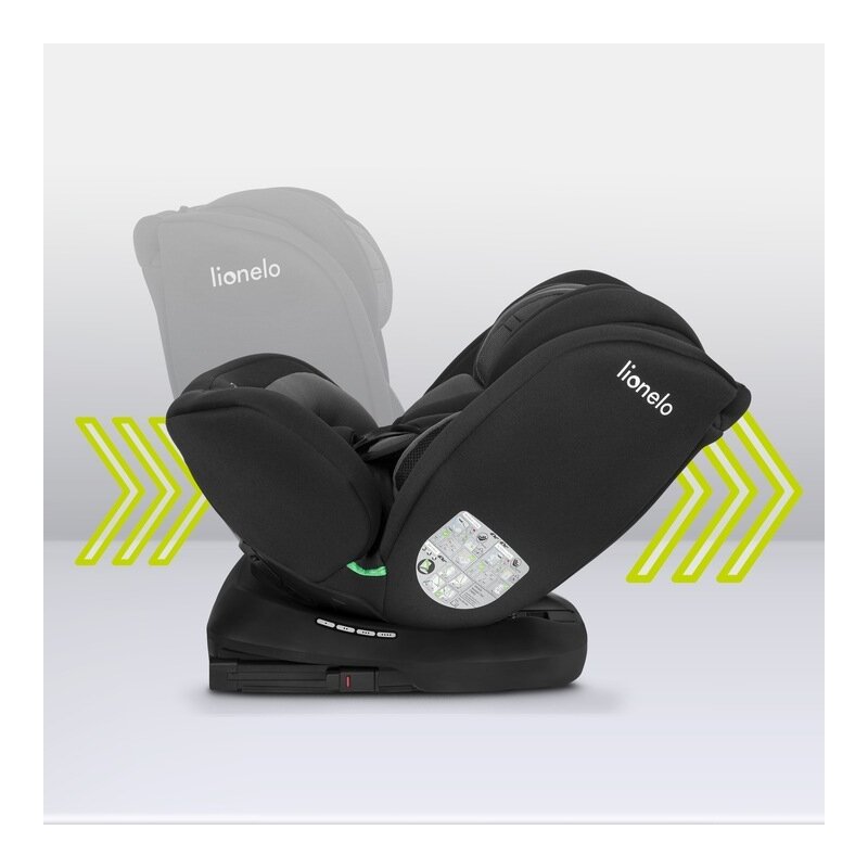 Scaun auto, Lionelo, Bastiaan i-Size, 4 in 1, Protectie laterala, Cu spatar inclinabil in 4 pozitii, Cu tetiera reglabila in 7 pozitii, Rotire 360 grade, Top Tether, 0-36 Kg, 40-150 cm, Cu Isofix, Conform cu ECE R129/03, Gri