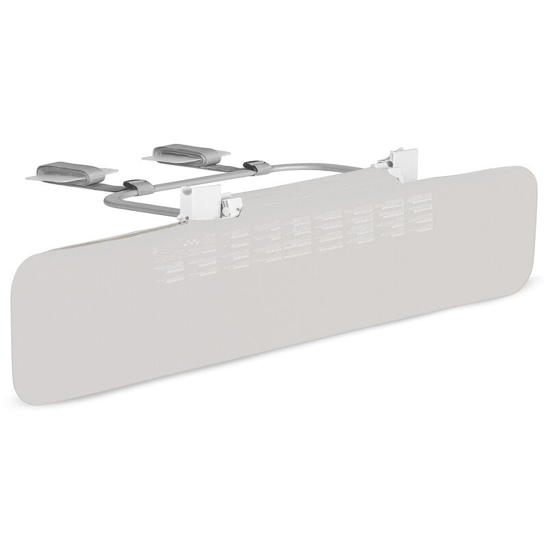 Bariera de protectie pentru pat, Lionelo, Lora XL, Pliabila, Sistem de blocare StandSafe, Geanta de transport inclusa, 150x46 cm, Conform cu BS 7972:2001+A1:2009, Bej