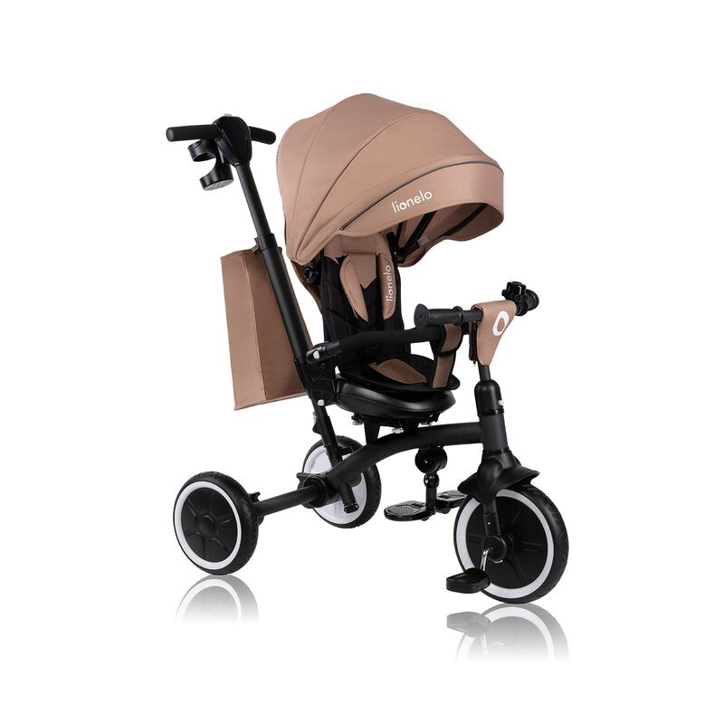 Tricicleta Copii Lionelo Tris Plus 2in1 Pliabila Scaun Rotativ 360 Bej
