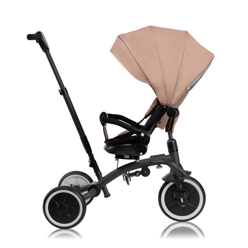 Tricicleta Copii Lionelo Tris Plus 2in1 Pliabila Scaun Rotativ 360 Bej