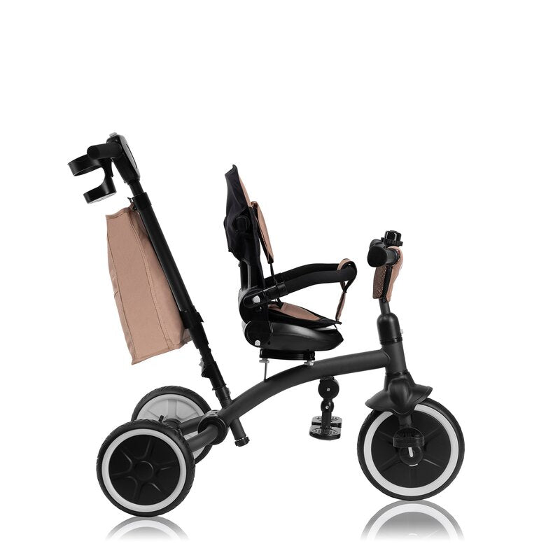 Tricicleta Copii Lionelo Tris Plus 2in1 Pliabila Scaun Rotativ 360 Bej