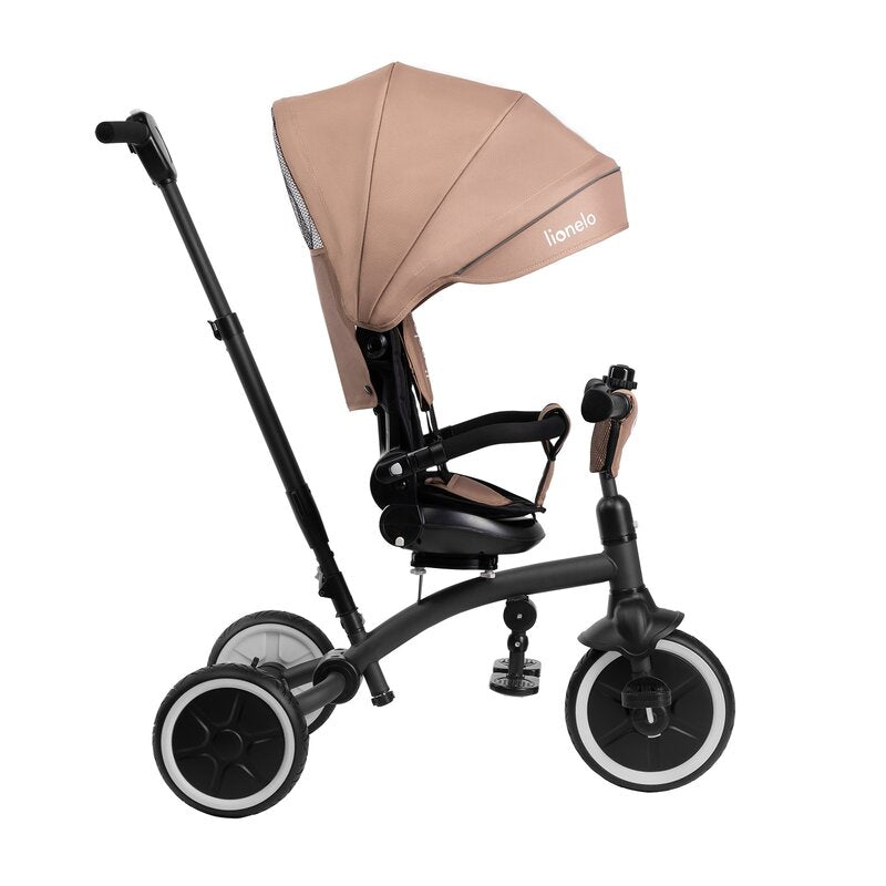 Tricicleta Copii Lionelo Tris Plus 2in1 Pliabila Scaun Rotativ 360 Bej