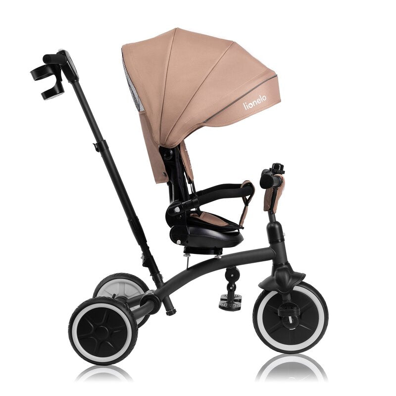 Tricicleta Copii Lionelo Tris Plus 2in1 Pliabila Scaun Rotativ 360 Bej