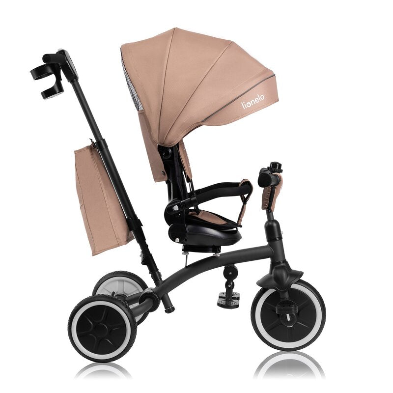 Tricicleta Copii Lionelo Tris Plus 2in1 Pliabila Scaun Rotativ 360 Bej
