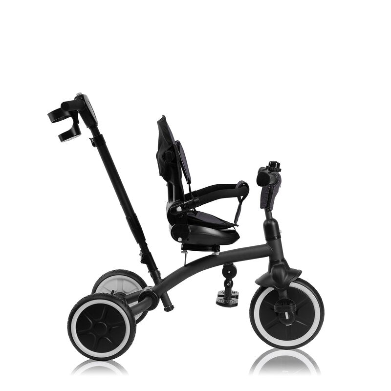 Tricicletă Copii Lionelo Tris Plus | Ultrapliabilă | Scaun Reversibil 360° | Spătar Reglabil | 9 luni-5 ani | 25 kg | Gri