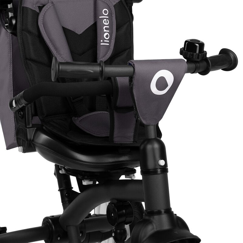 Tricicletă Copii Lionelo Tris Plus | Ultrapliabilă | Scaun Reversibil 360° | Spătar Reglabil | 9 luni-5 ani | 25 kg | Gri