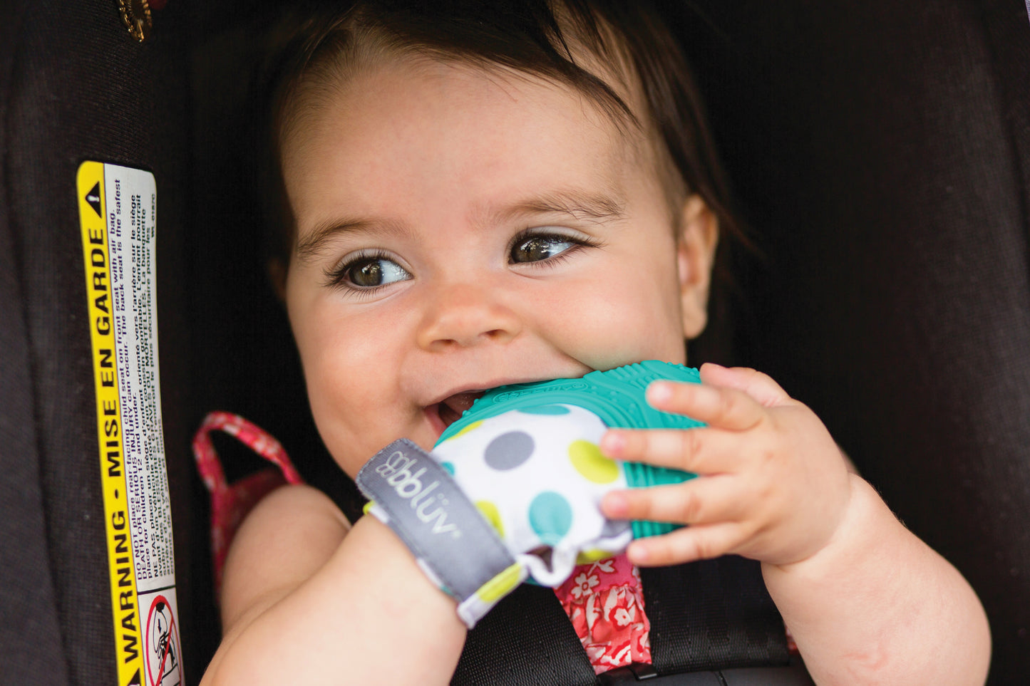 Mănușă pentru dentiție din silicon bbluv Gluv Aqua