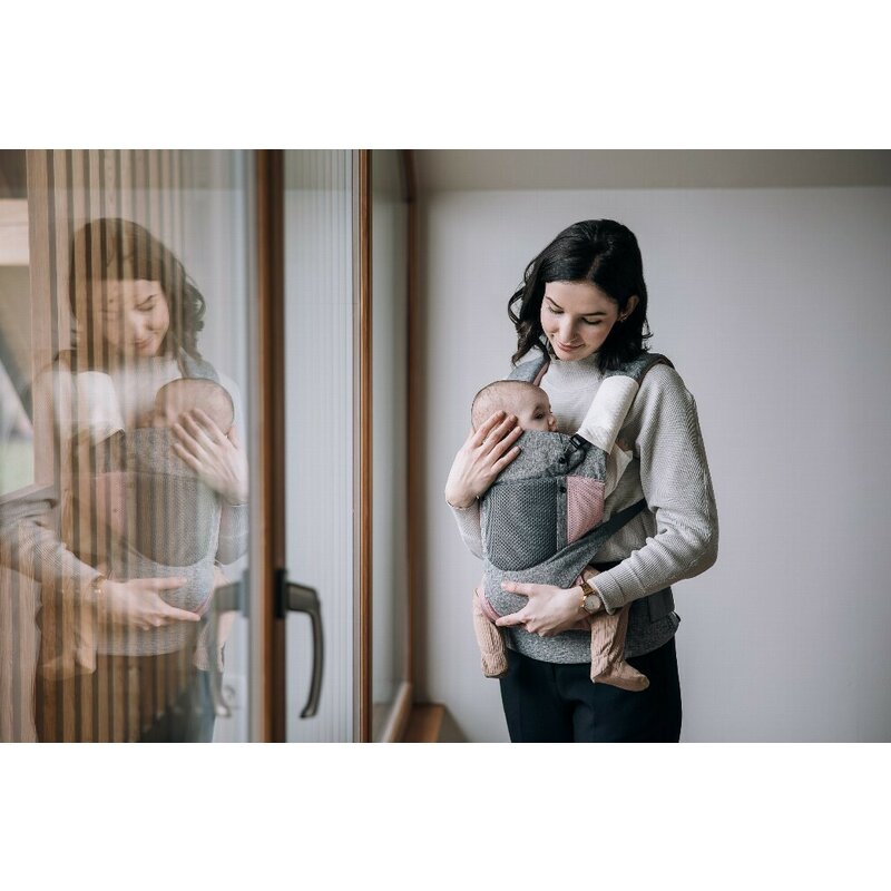 Marsupiu FreeON Carry Me Grey/Pink - detaliu 3