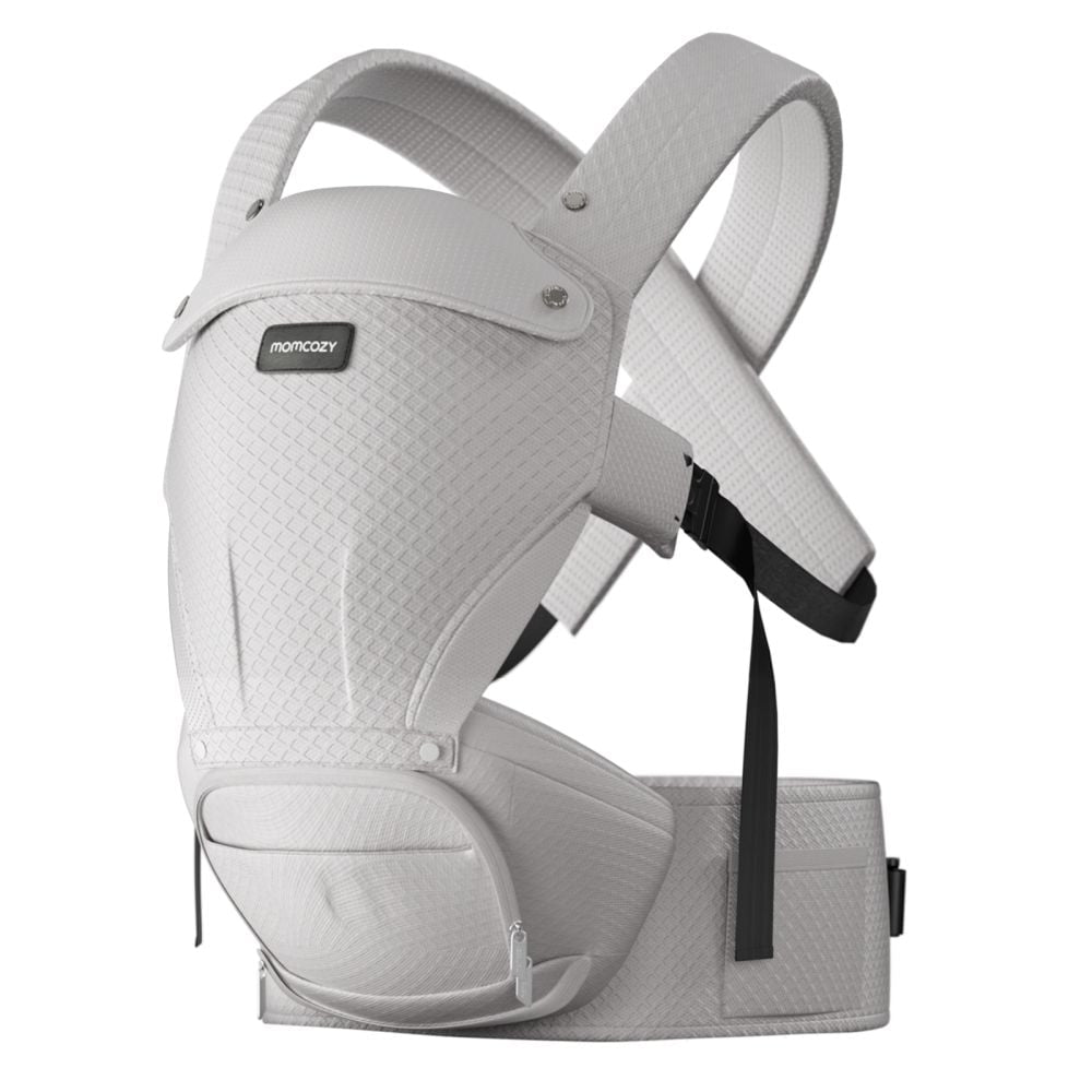 Marsupiu 2in1 Momcozy Move2Fit Mesh Respirabil cu Sezut Detasabil Grey 5 Luni+